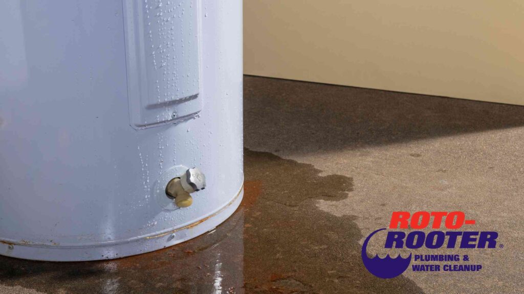 leaking water heater: warning signs