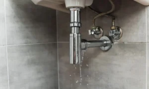 water pipe leak under sink