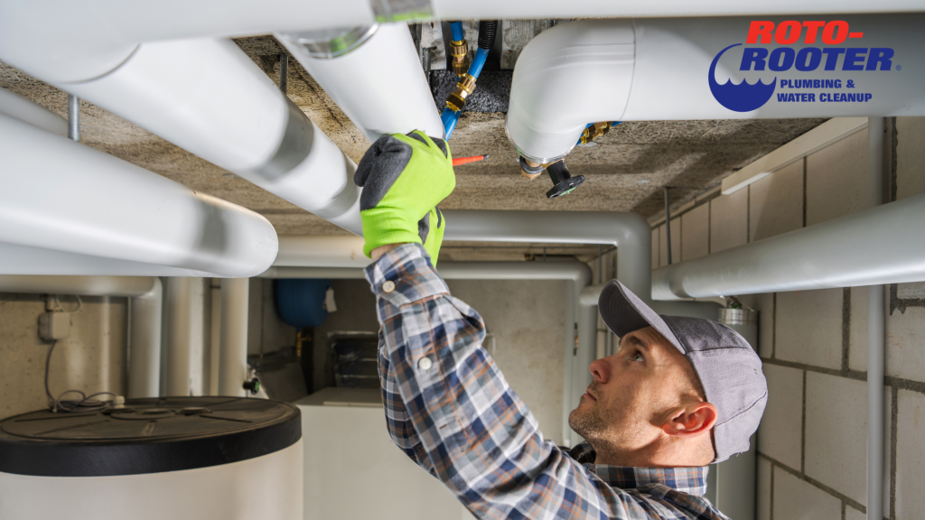 Commercial building plumbing system being inspected and maintained in Mobile